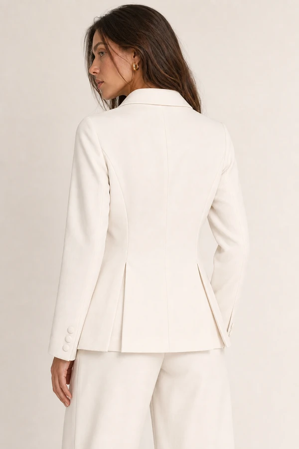 Blazer liso detalhe 7 botoes