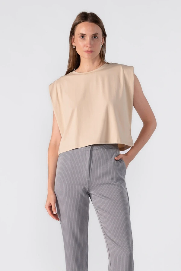Blusa cropped muscle tee