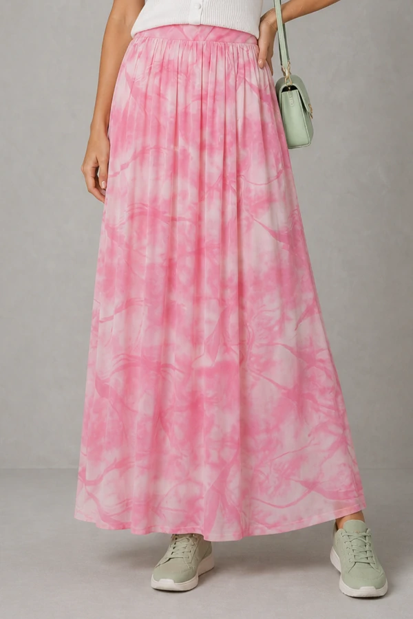 Saia longa tule tie dye