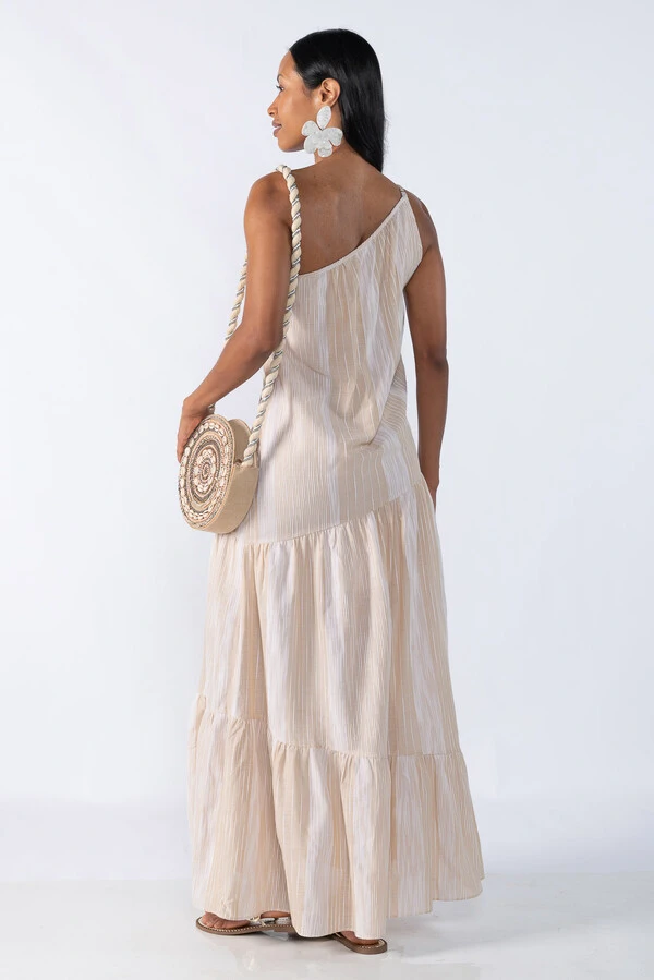 Vestido Midi Listrado