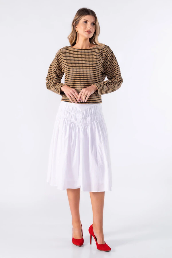 Blusa manga longa com detalhe no punho