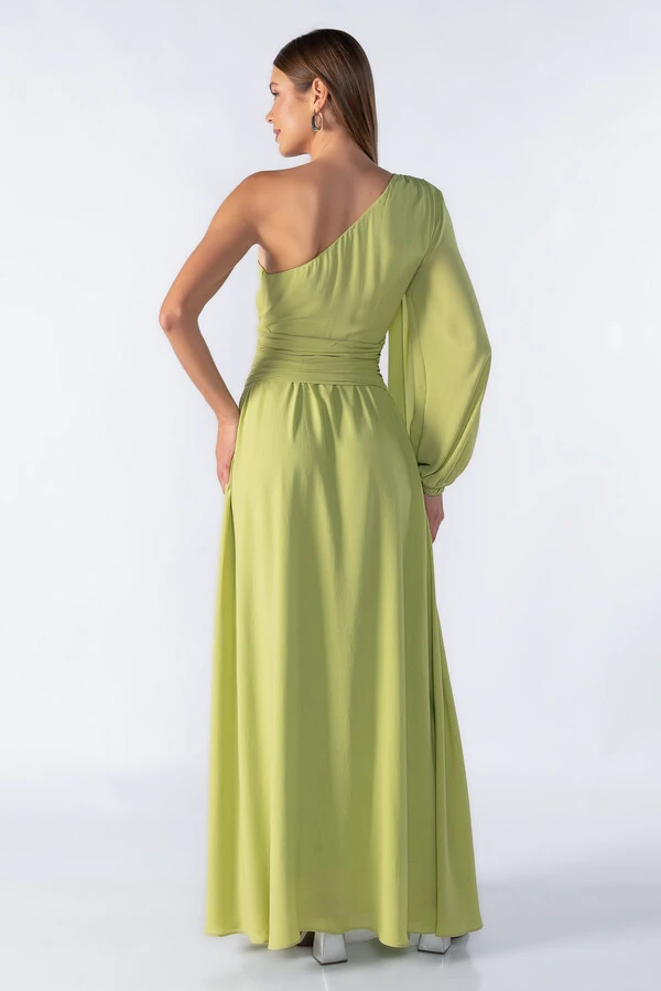 Vestido longo manga nula