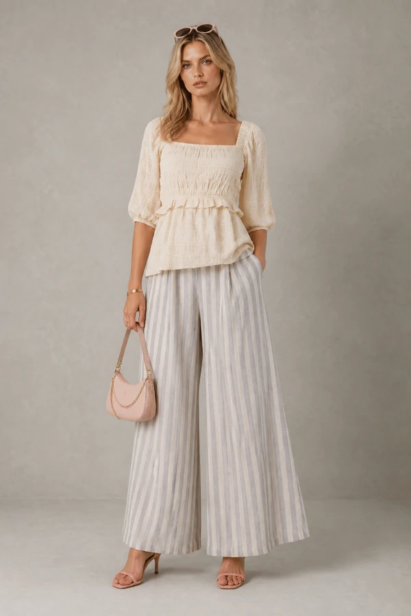 Blusa bata texturizada com lastex