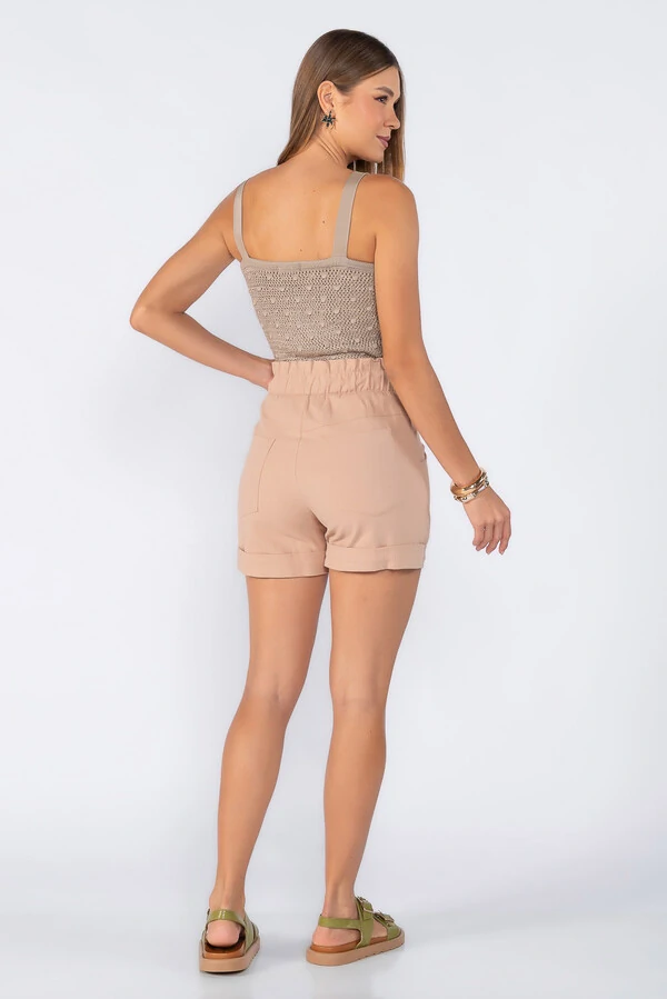 Cropped tricot texturizado