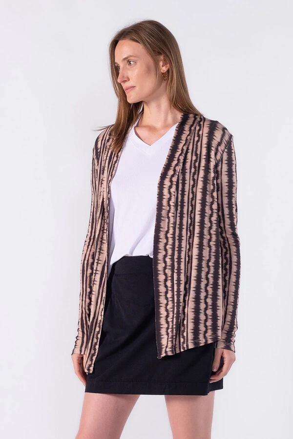 Cardigan basico estampado