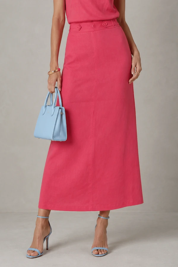Conjunto saia Midi e Regata em Viscose