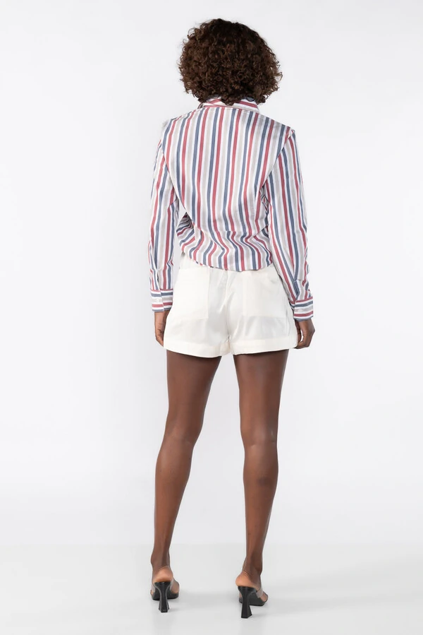 Shorts acetinado com elastico na cintura