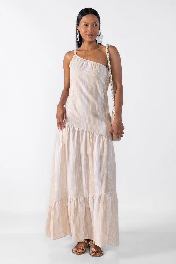 Vestido Midi Listrado