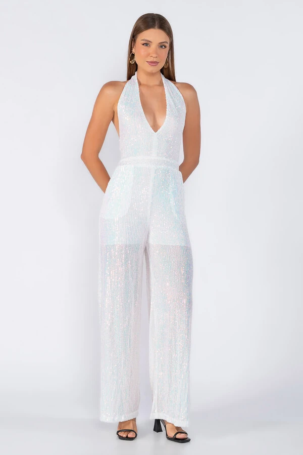 Macacao paete frente única com bolso