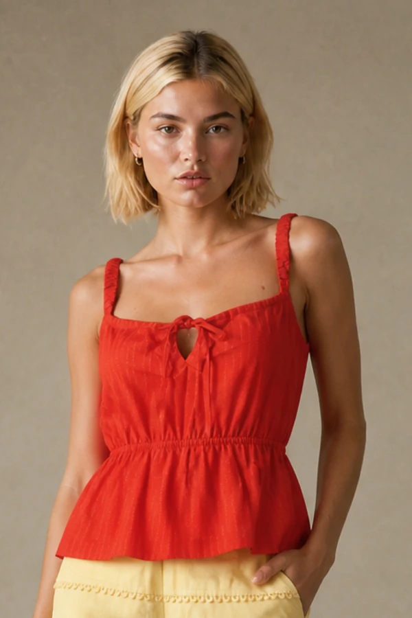 Blusa com lastex e alça de elástico