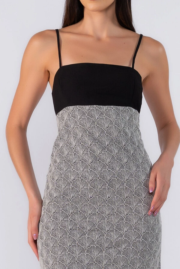 Vestido midi detalhe em tencel