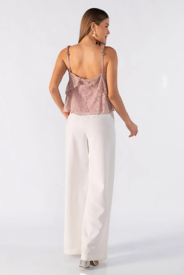 Blusa bata renda floral