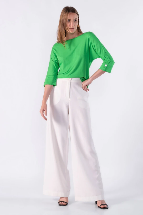 Blusa malha manga morcego
