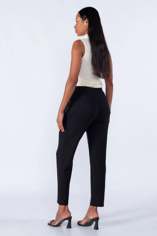Calça Elástico no Cos com Pregas