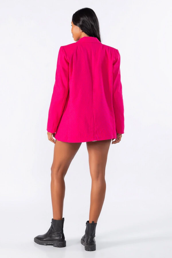 Blazer linho com bolso frontal