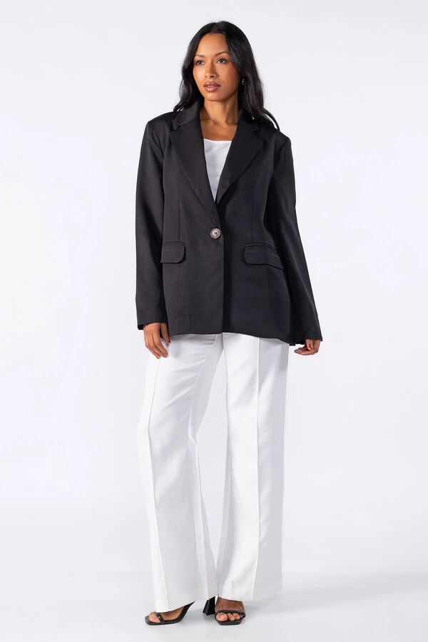 Blazer liso de alfiataria