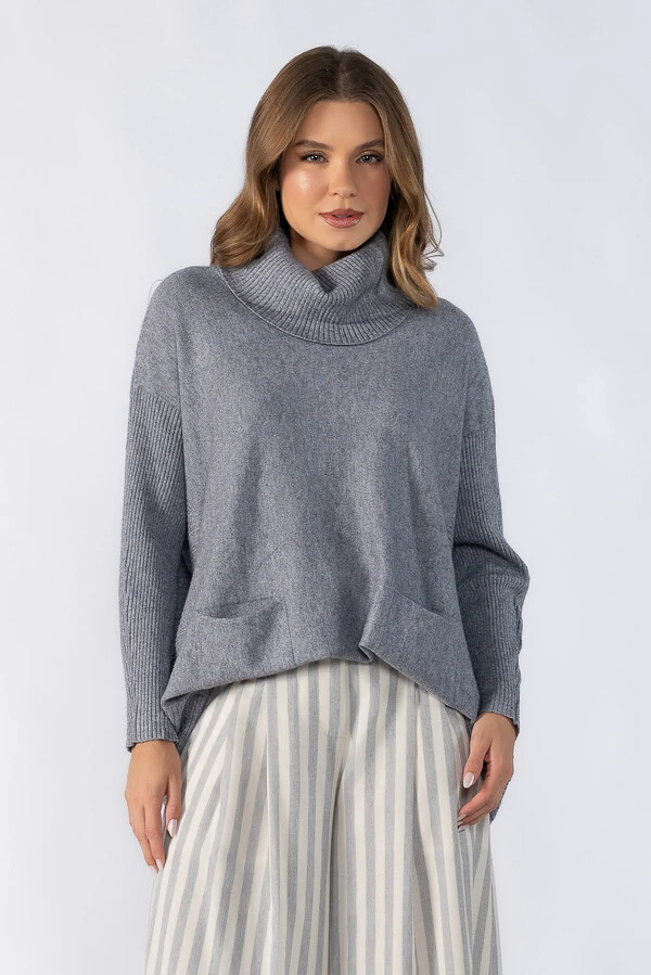Blusa ampla gola solta