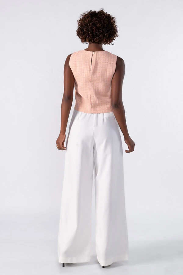 Blusa classica em tweed