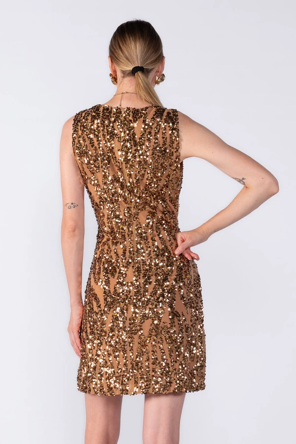 Vestido curto paetê