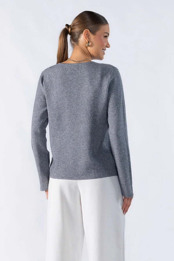 Cardigan com dois botões