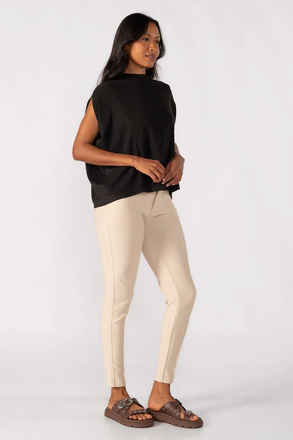 Blusa flanelada gola alta