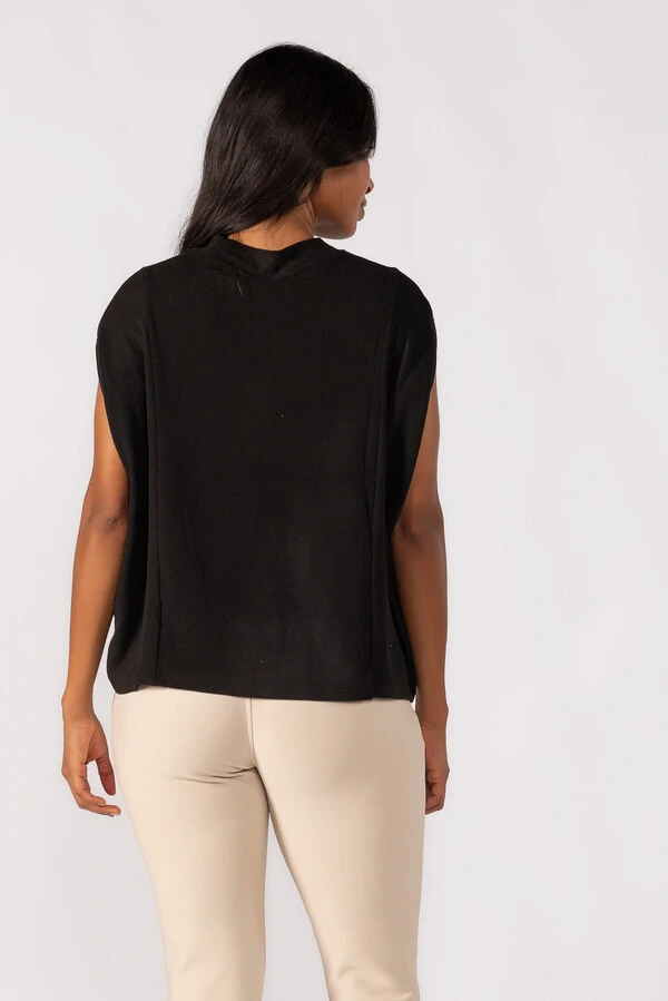 Blusa flanelada gola alta