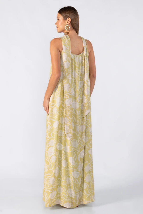Vestido longo estampado