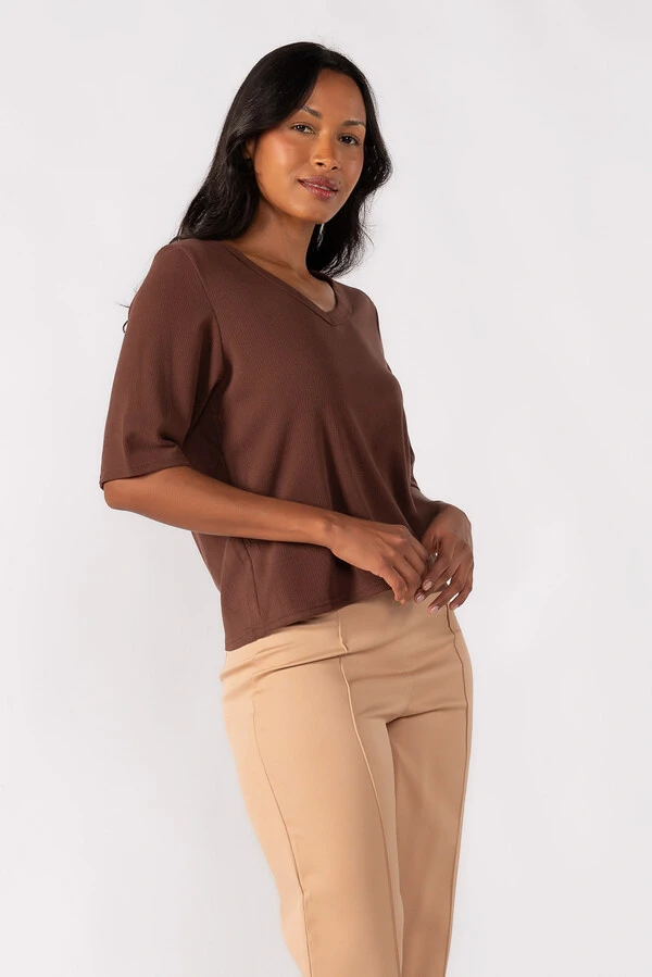 Blusa oversized manga 3/4