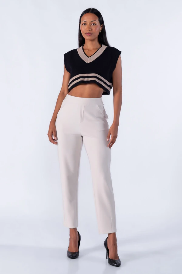 Calça Social Com Bolsos