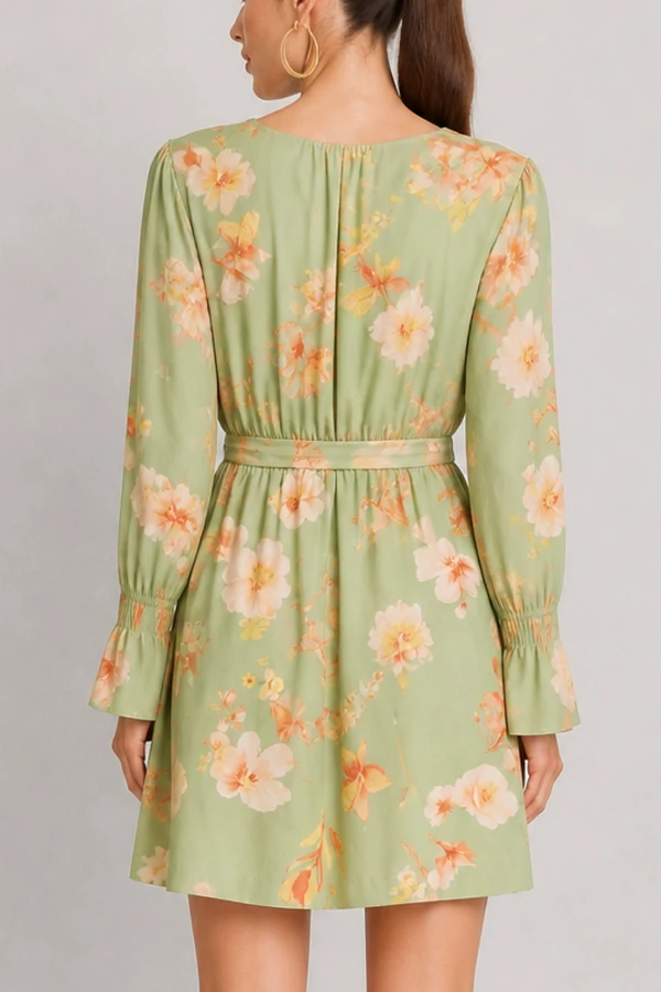 Vestido curto estampado