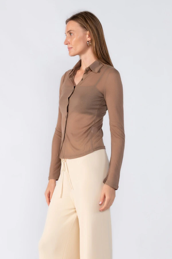 Blusa malha canelada