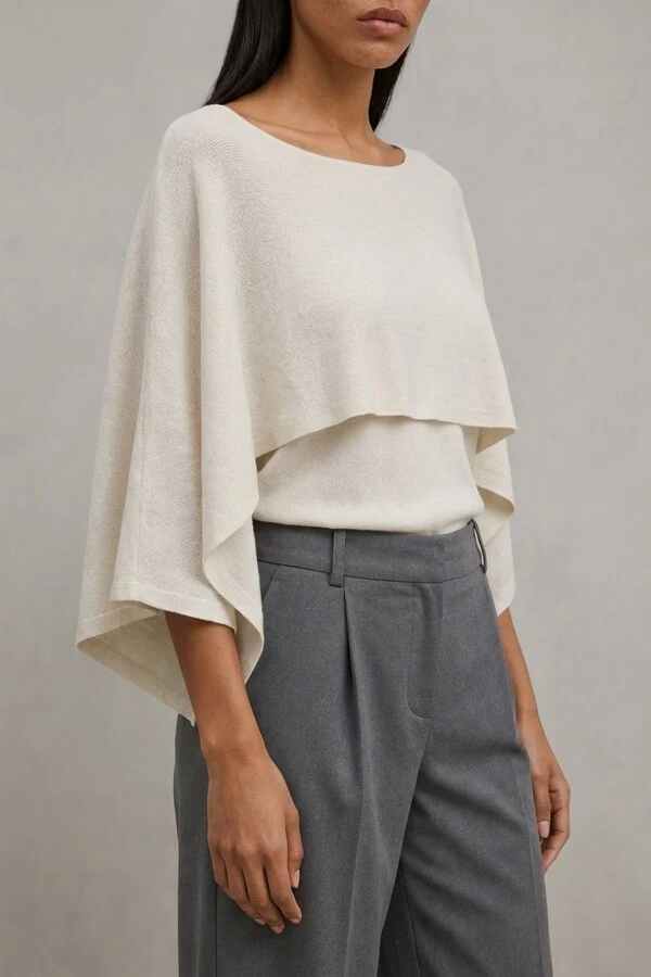 Blusa poncho fluida