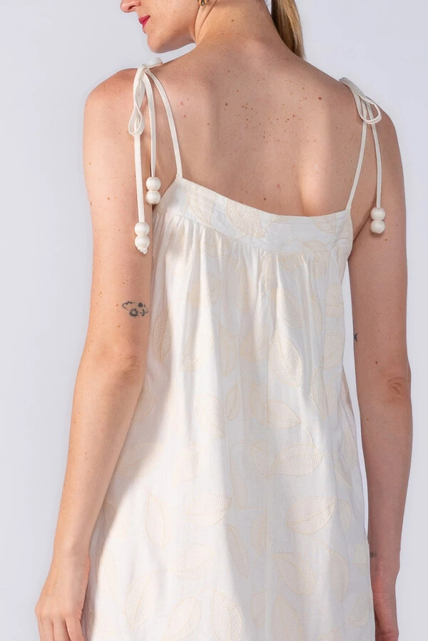 VESTIDO LONGO ALCA BORDADO