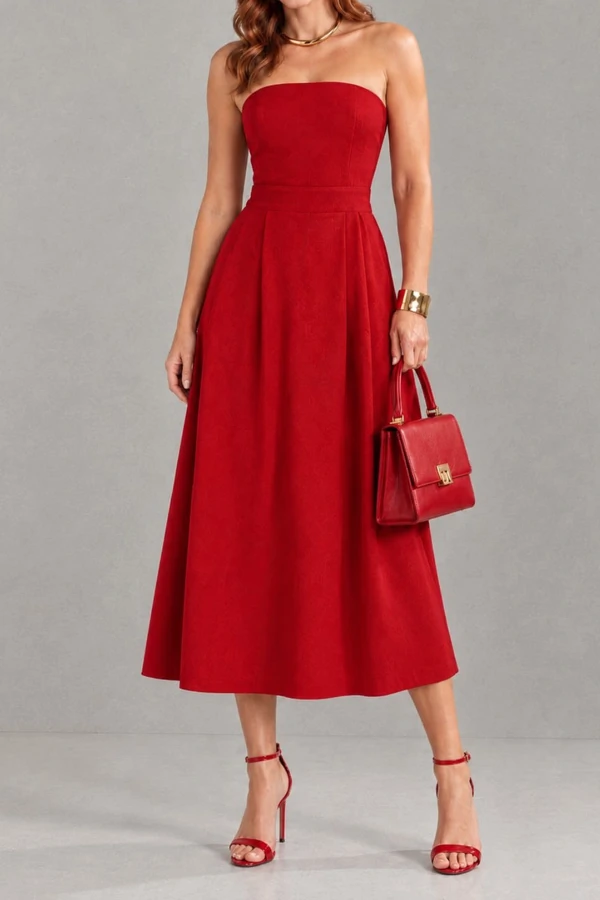 Vestido Viscolinho tomara que caia