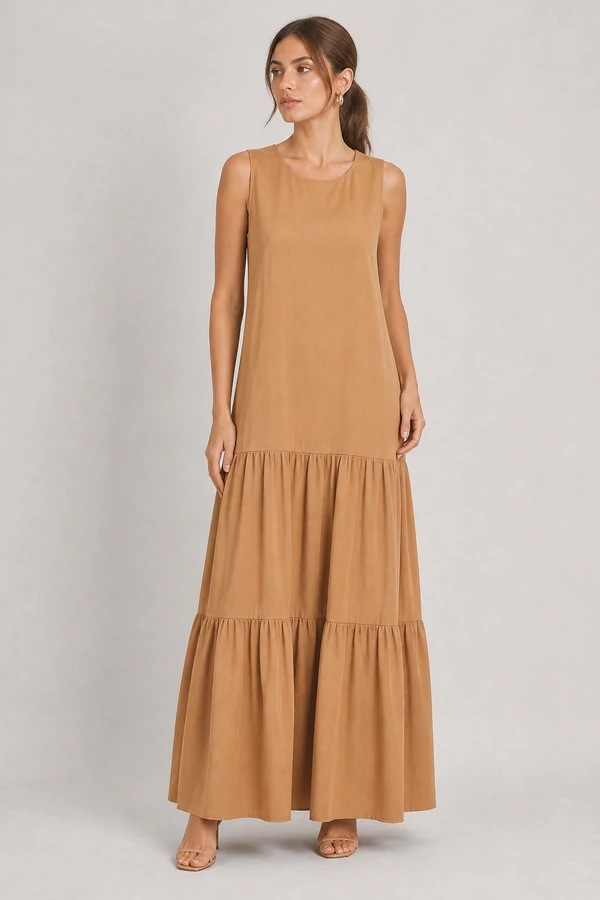 Vestido longo regata
