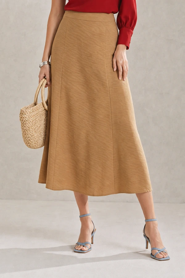 Saia Midi com Detalhe em Zebrinha