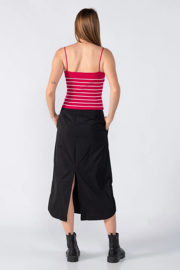 Blusa em tricot listrada