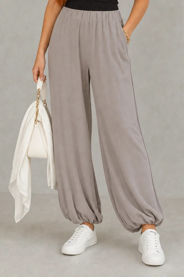 Calça barra bufante