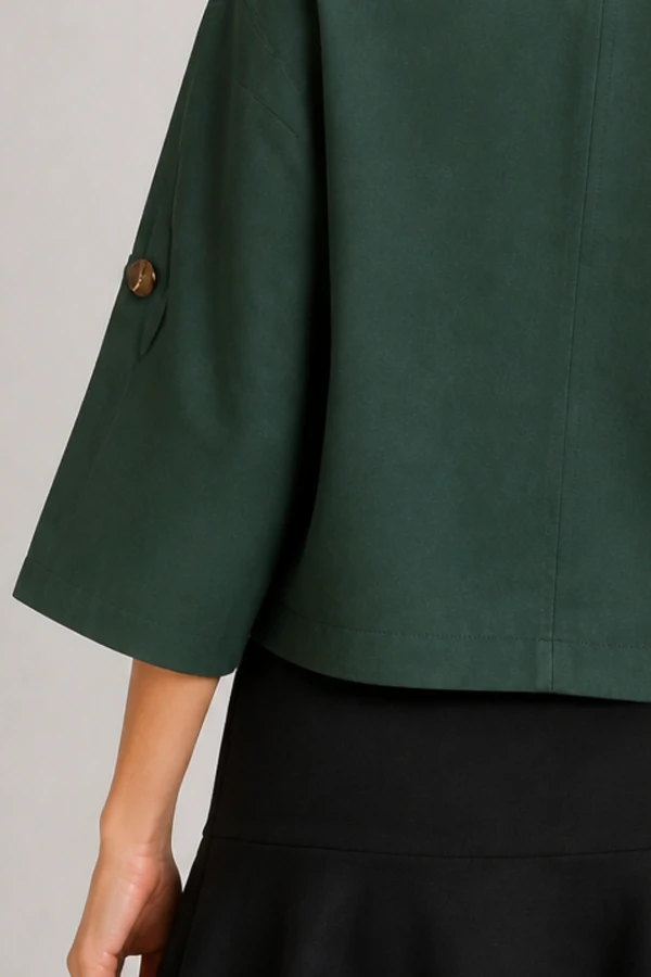 Blusa decote v manga ampla
