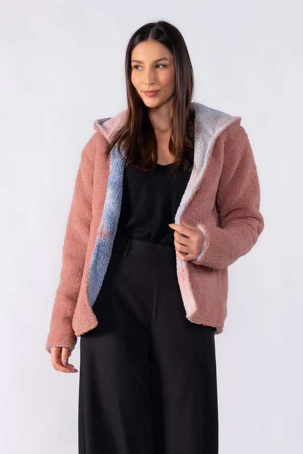 Casaco dupla face tie dye