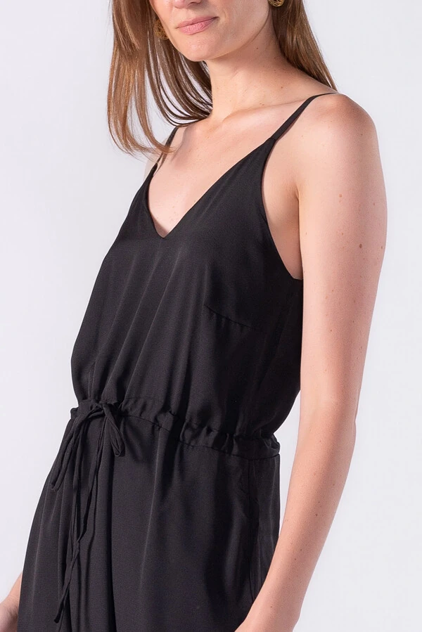Vestido midi decote v