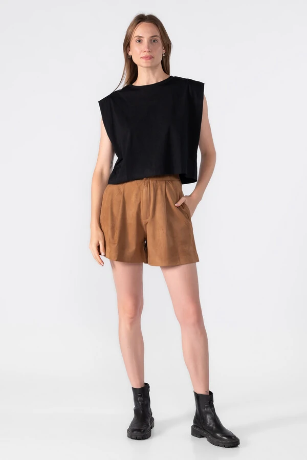 Blusa cropped muscle tee