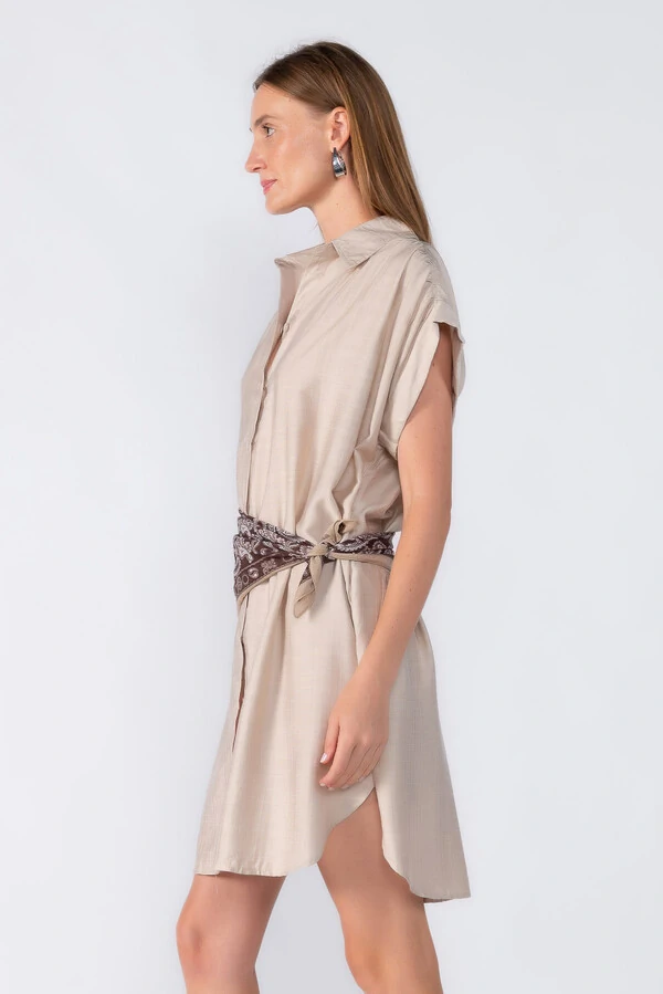 Chemise manga morcego com detalhe