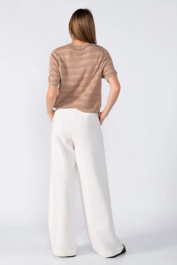 Blusa listrada manga curta