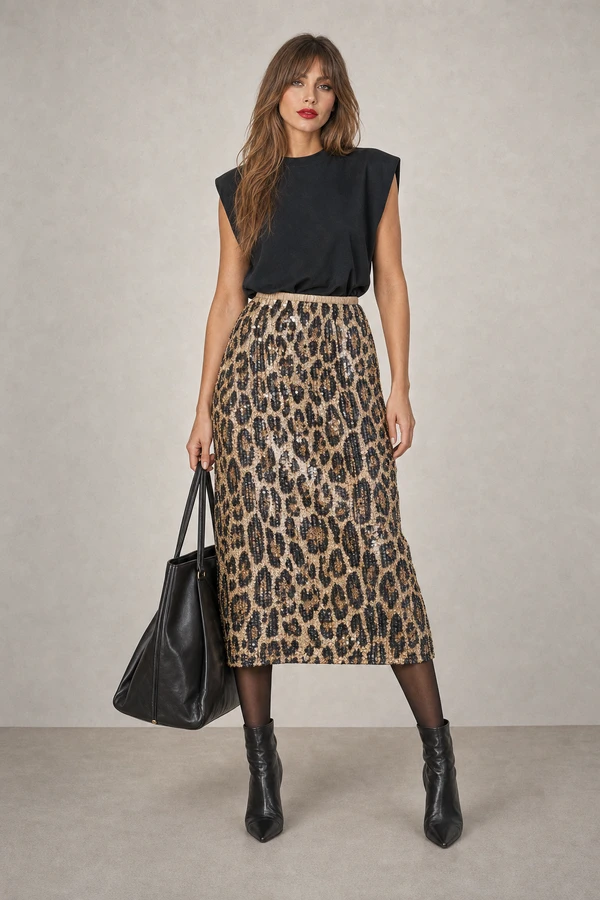 Saia animal print paete