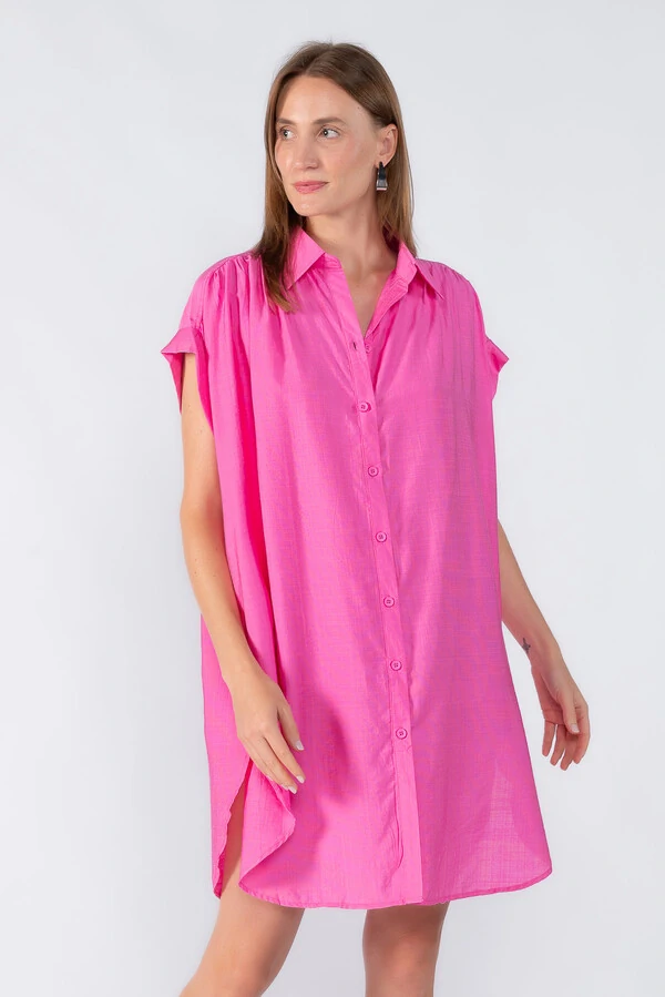 Chemise manga morcego com detalhe