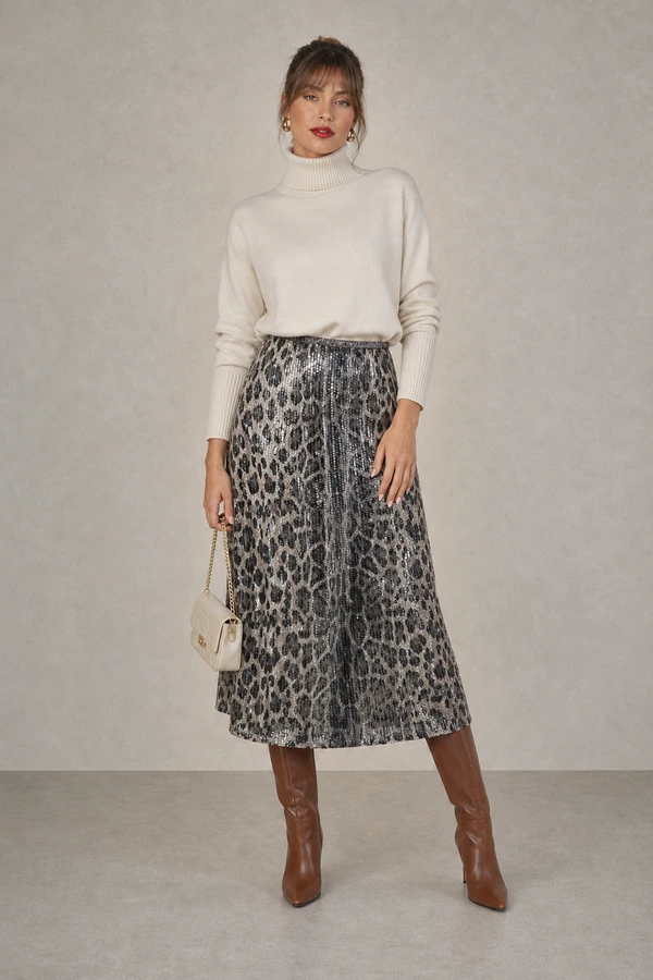 Saia animal print paete