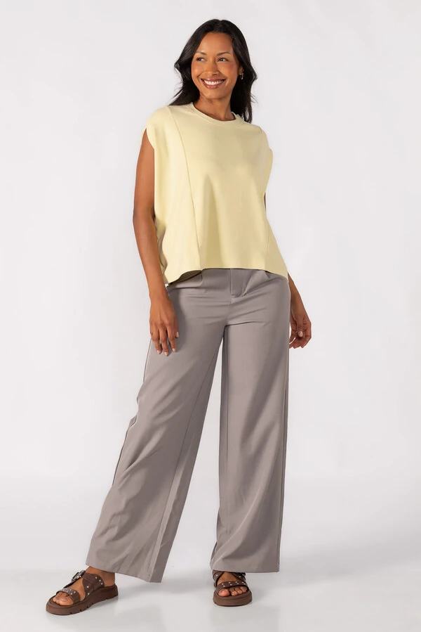 Blusa oversized canelada