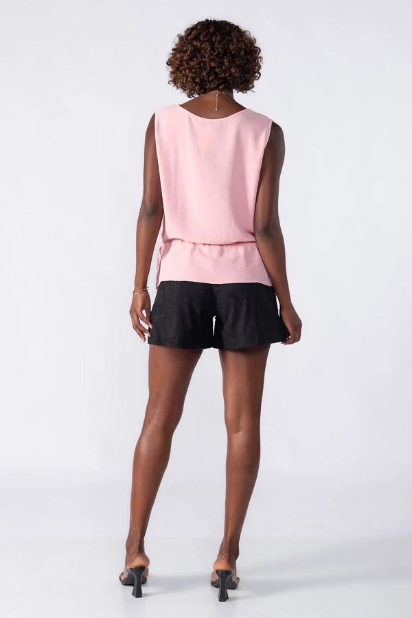 Blusa bata com amarracao lateral