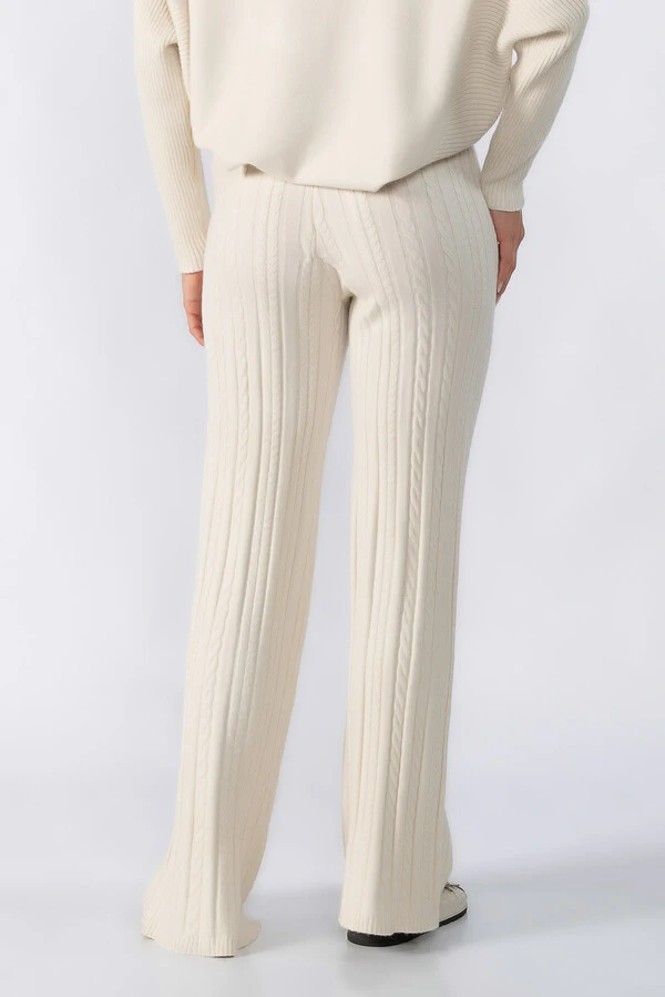 Calça tricot texturizada